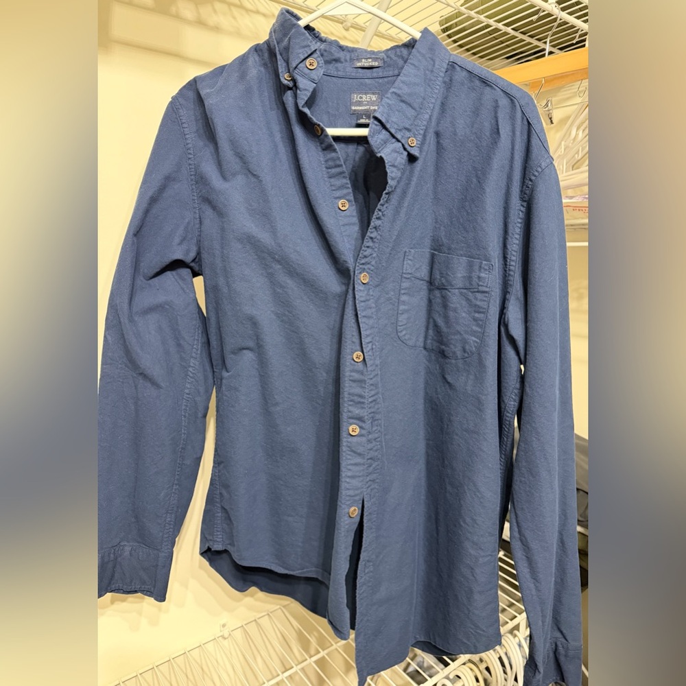 J. Crew Casual Blue Button-Down Shirt